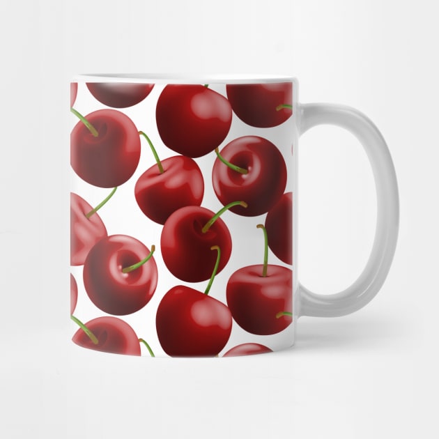 Cherries Graphic Pattern Art by Designoholic